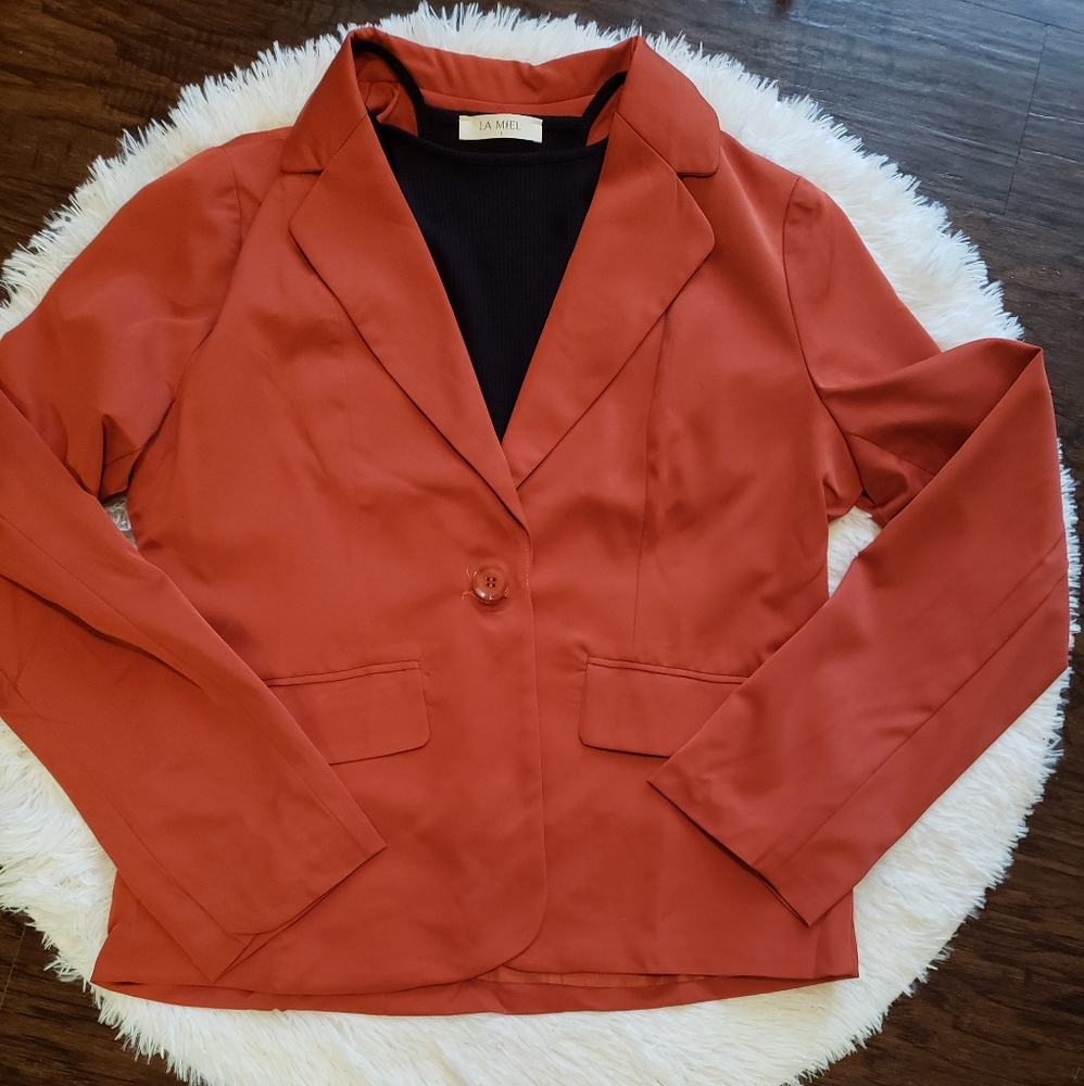 French Mauve Rust Colored Blazer/Jacket